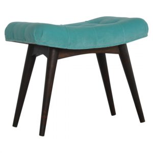 aqua-velvet-curved-hallway-bench-aqua-walnut