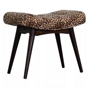 aqua-velvet-curved-hallway-bench-leopard-print-walnut