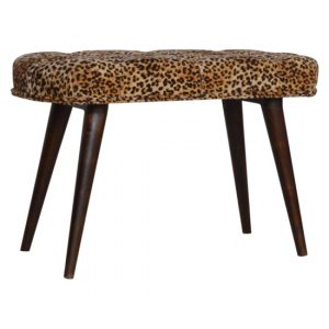 aqua-velvet-deep-button-hallway-bench-leopard-print-walnut