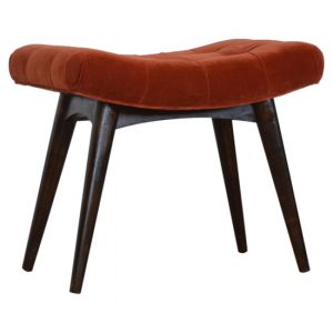 aqua-velvet-hallway-curved-bench-brick-red-walnut