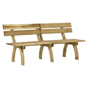 aria-220cm-wooden-garden-seating-bench-green-impregnated