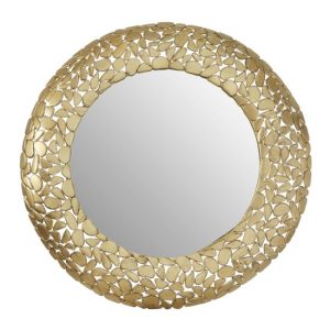 casa-round-pebble-design-wall-mirror-brass-metal-frame