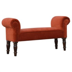 cassia-velvet-hallway-seating-bench-brick-red