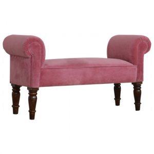 cassia-velvet-hallway-seating-bench-dusty-pink