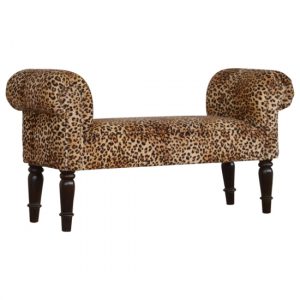 cassia-velvet-hallway-seating-bench-leopard-printed