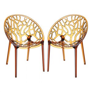 crystal-amber-clear-polycarbonate-dining-chairs-pair