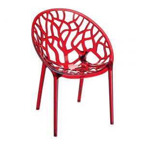 crystal-clear-polycarbonate-transparent-dining-chair-red