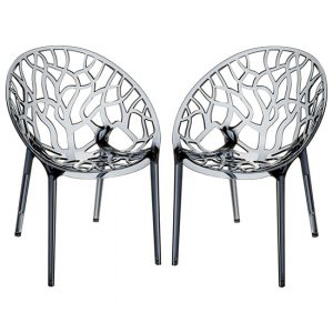 crystal-smoked-grey-clear-polycarbonate-dining-chairs-pair