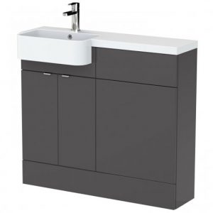 fuji-100cm-left-handed-vanity-round-basin-gloss-grey