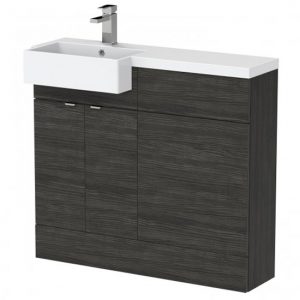 fuji-100cm-left-handed-vanity-square-basin-black
