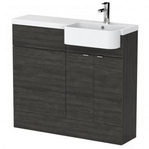 fuji-100cm-right-handed-vanity-round-basin-black