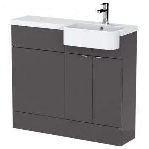 fuji-100cm-right-handed-vanity-round-basin-gloss-grey