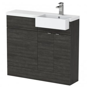 fuji-100cm-right-handed-vanity-square-basin-black