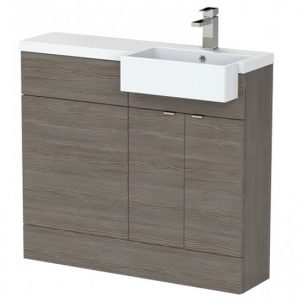 fuji-100cm-right-handed-vanity-square-basin-brown-grey