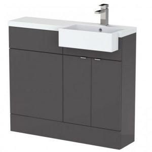 fuji-100cm-right-handed-vanity-square-basin-gloss-grey