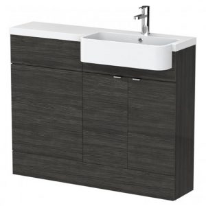fuji-110cm-right-handed-vanity-round-basin-black