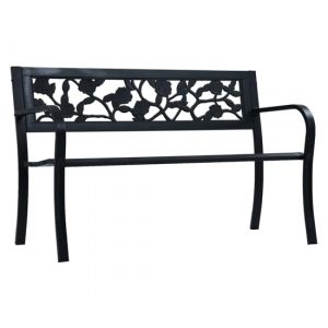 inaya-125cm-rose-design-steel-garden-seating-bench-black