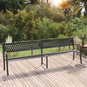 inaya-246cm-diamond-design-steel-garden-seating-bench-black