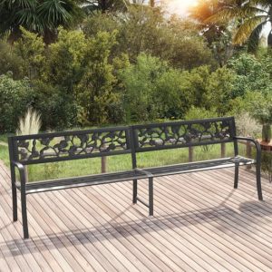 inaya-246cm-rose-design-steel-garden-seating-bench-black