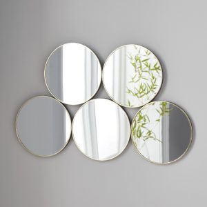 manhattan-5-circles-wall-bedroom-mirror-gold-frame
