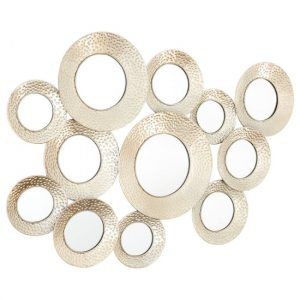 martico-hammered-multi-circle-wall-mirror-silver-frame