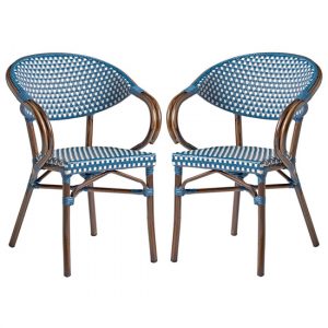ponte-outdoor-white-blue-weave-armchairs-pair