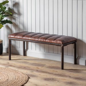 portage-faux-leather-hallway-seating-bench-brown