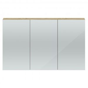 quincy-135cm-mirrored-cabinet-natural-oak-3-doors