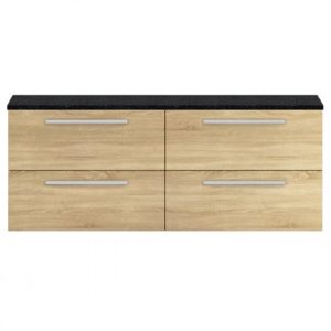 quincy-140cm-wall-vanity-natural-oak-black-worktop