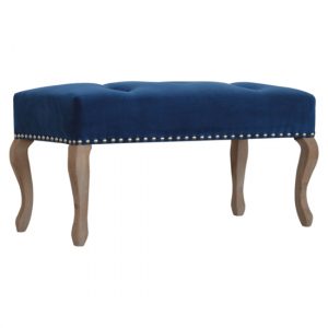 rarer-velvet-french-style-hallway-bench-blue-sunbleach