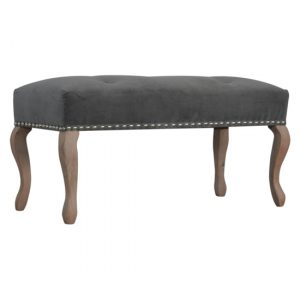 rarer-velvet-french-style-hallway-bench-grey-sunbleach