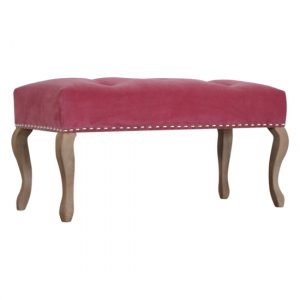 rarer-velvet-french-style-hallway-bench-pink-sunbleach