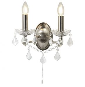 8732-2ss-sl-double-light-wall-bracket-in-clear