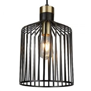 9413BK-sl-bird-cage-frame-pendant-lamp-black-gold