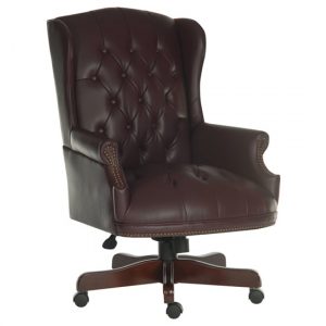 Chairman-Brown-Traditional-Leather-Executive-Chair-New