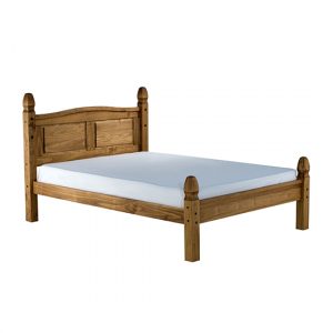 Corona-Wooden-Low-End-Double-Bed-Waxed-Pine-N