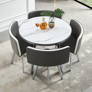 Diego-Dining-Table-Diva-Marble-Effect-4-Chairs-New