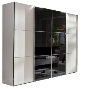 Escada-Sliding-Wardrobe-Alpine-White-Black-Glass