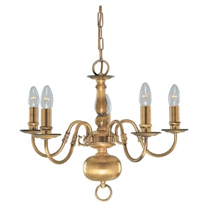 Flemish-Antique-Brass-Ceiling-Light-1019-5AB