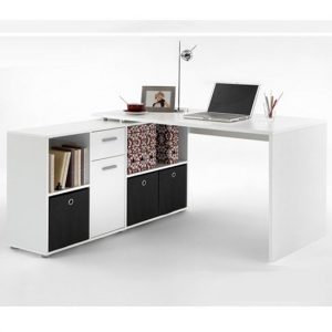 Flexi-Wooden-Corner-Computer-Desk-White