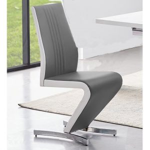 Gia-Faux-Leather-Dining-Chair-In-Grey-And-White