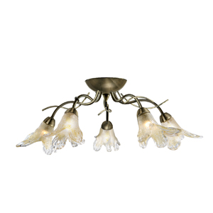 LILY-ANTIQUE-BRASS-5-LIGHT-CEILING-LIGHT-5495-5AB