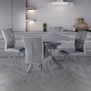 Pekato-120cm-Dark-Dining-Table-4-Kebrila-Chairs