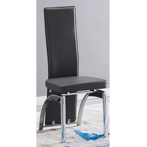 Romeo-Faux-Leather-Dining-Chair-Black-Chrome-Legs
