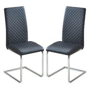 Ronn-Black-Faux-Leather-Dining-Chairs-Chrome-Legs-Pair