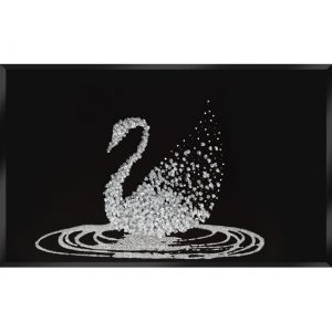 Silver-Glitter-Swan-On-Black-MT12080B-604