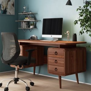 Somerset-Computer-Desk-Mixed-Wood-Effect-New