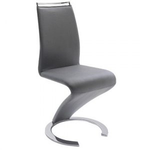 Summer-Z-Faux-Leather-Dining-Chair-Grey-Chrome-Feet