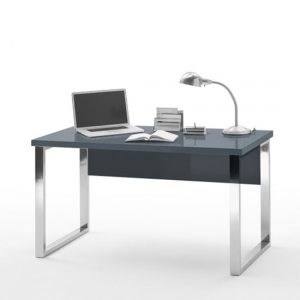 Sydney-Office-Desk-High-Gloss-Grey-Chrome-Frame-N