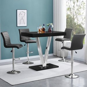Vienna-Glass-Bar-Table-Black-4-Ripple-Bar-Stools
